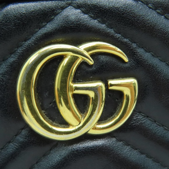 💎✨BEAUTIFUL✨💎 Authentic Gucci GG Shoulder Bag Calfskin Leather Black - Picture 10 of 14